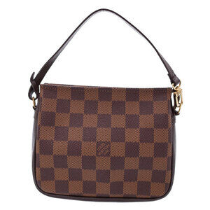 Louis Vuitton Damier Ebene Brown Truth Makeup Accessory Clutch Bag